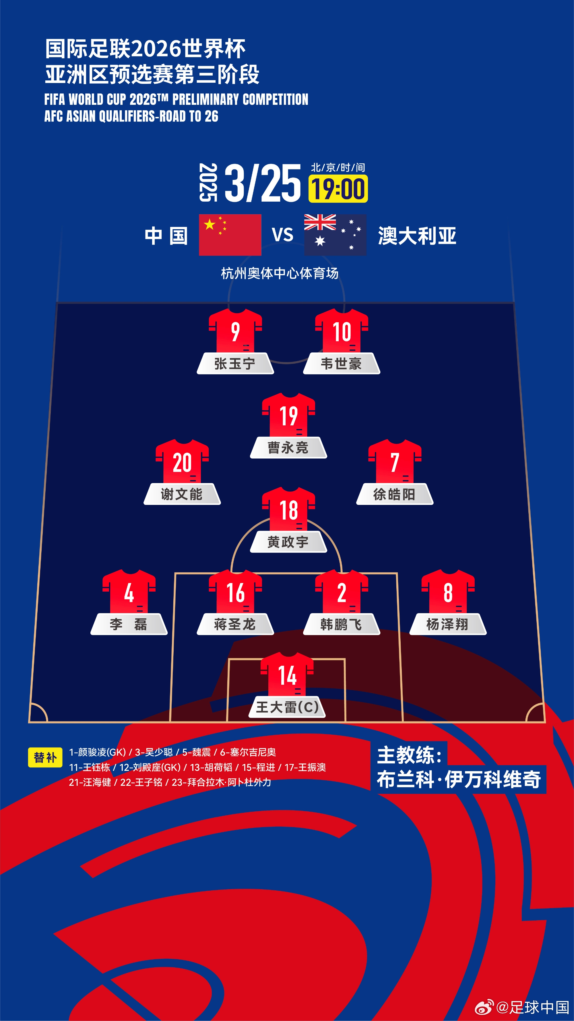 認定單后腰！伊萬執教國足12場全部是442，今天第7次菱形中場